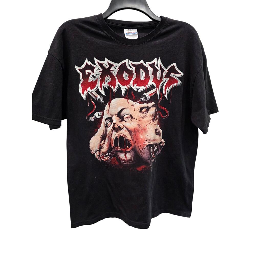 Vintage EXODUS Shirt Atrocities On Tour 2009 Concert Band Tee Hanes Large Black
